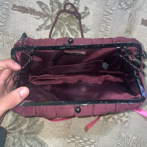 LUX🍷clutch bag wristlet shoulder bag evening bag wedding bag vintage formal bag - Picture 10 of 13